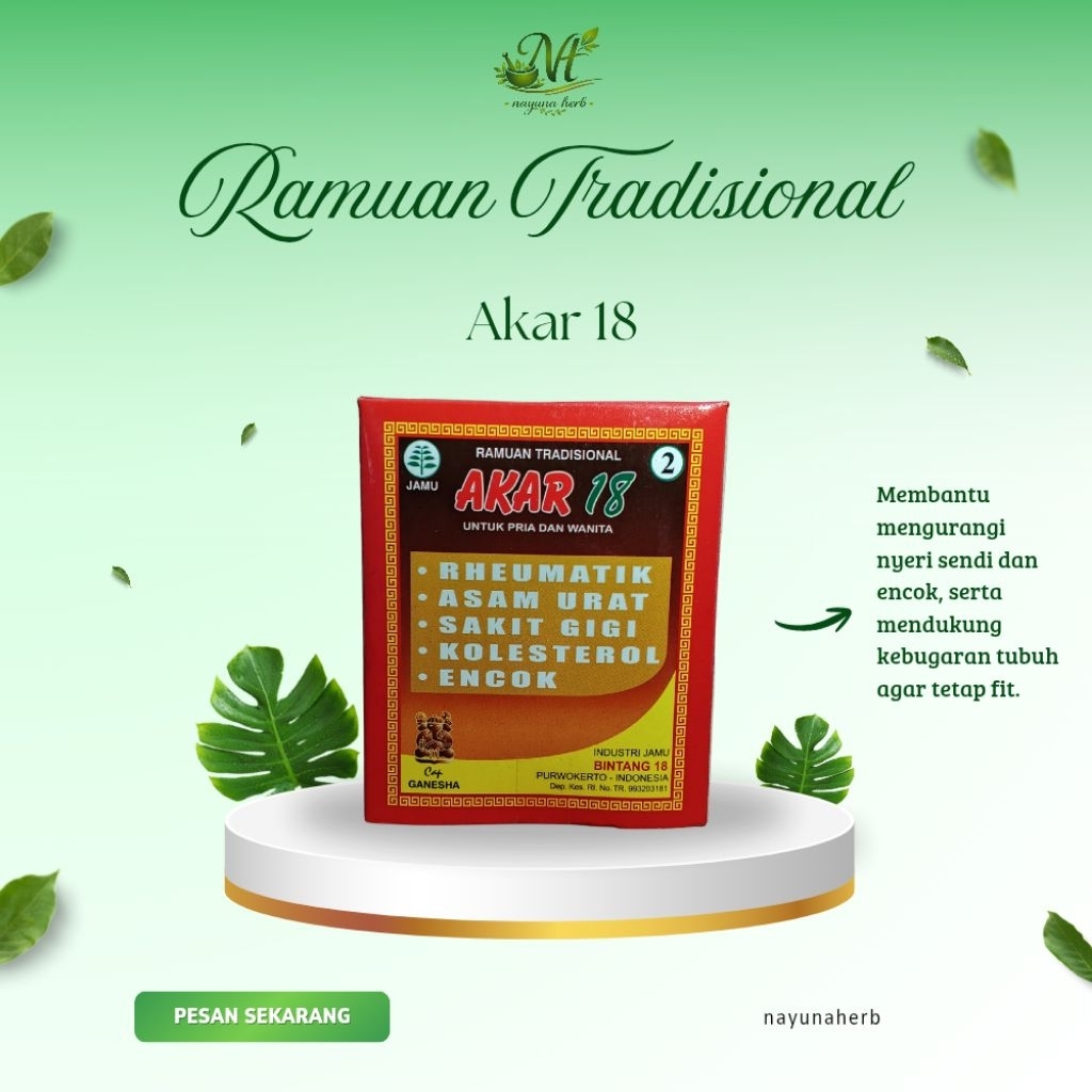 Akar 18 – Solusi Herbal untuk Sendi & Asam Urat