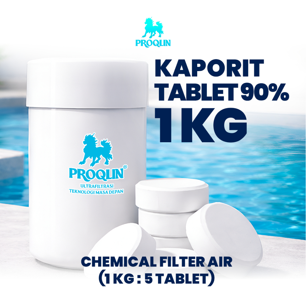 Kaporit Tablet 90% Desinfeksi Air Sumur & Kolam Renang