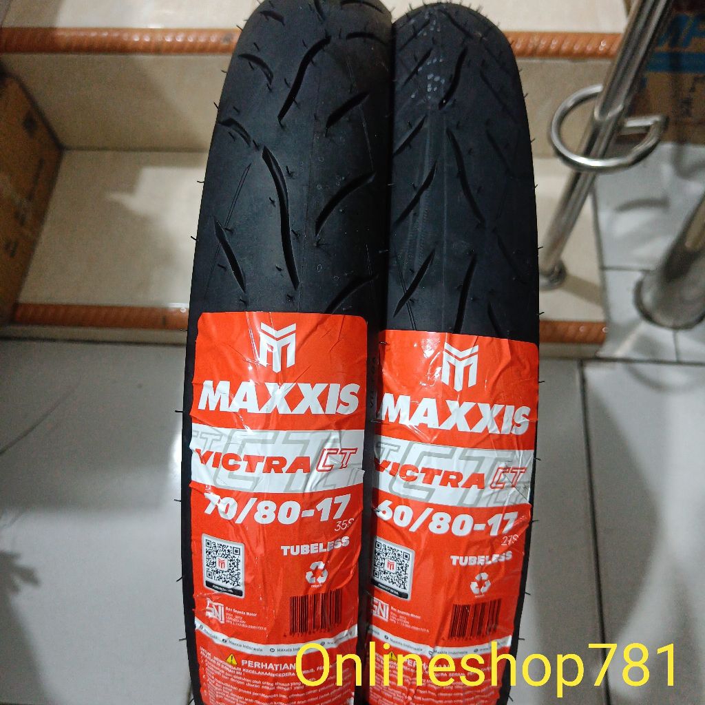 BAN LUAR TUBELESS 60/80-17 & 70/80-17 VICTRA CT