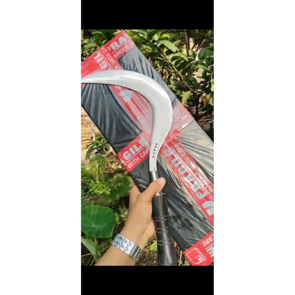 arit/sabit rumput bintang5 asli baja per cocok untuk ngarit rumput dan tebas ranting pohon