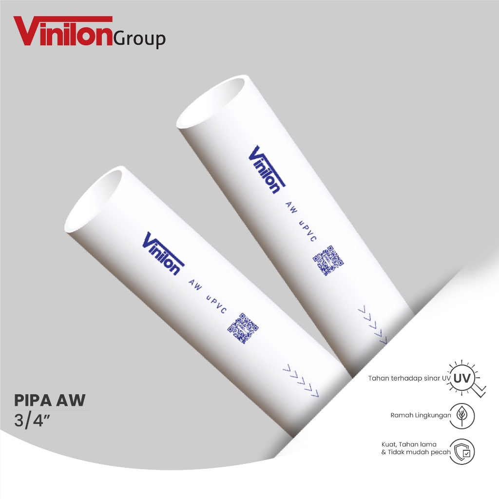 Vinilon Pipa PVC AW 3/4 Inch 4 Meter