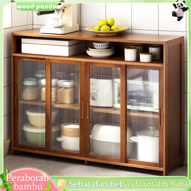 Lemari Dapur Lemari Makan Meja Dapur Dapur Serbaguna Lemari Lemari Dapur Bambu 86/117 CM