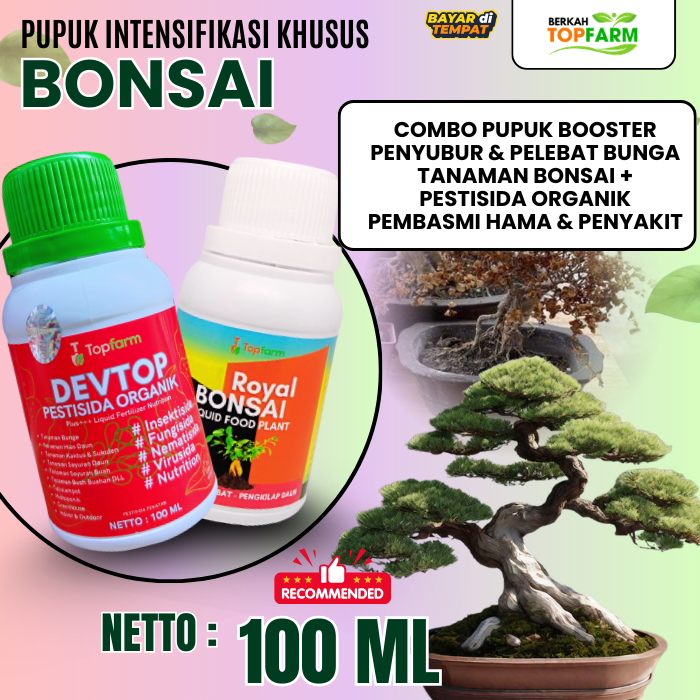 Pupuk Bonsai / Pupuk Khusus Tanaman Bonsai Topfarm / Pupuk Pelebat Daun Pemacu Pertumbuhan Bonsai / 