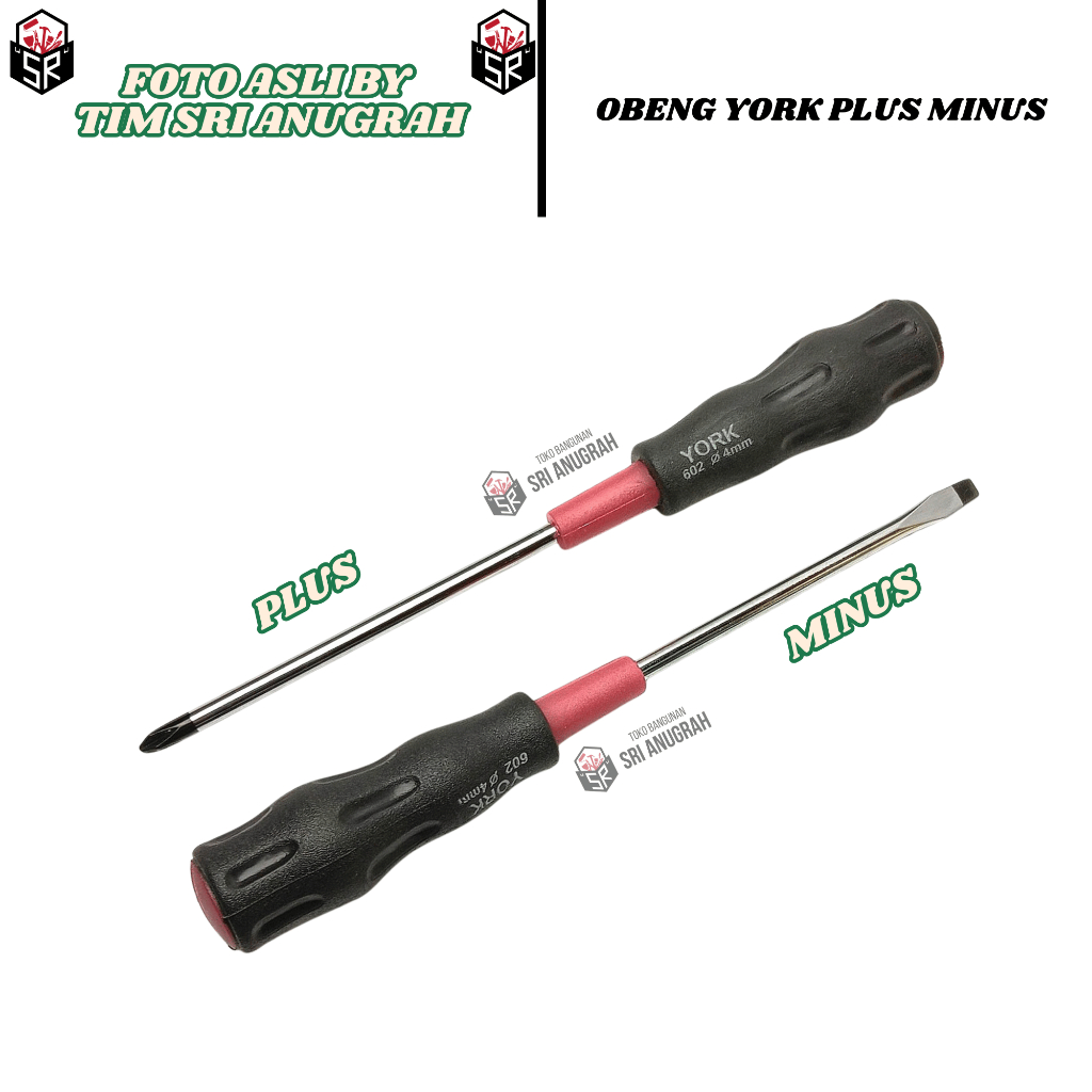 Obeng Plus Minus YORK 4inch 4MM