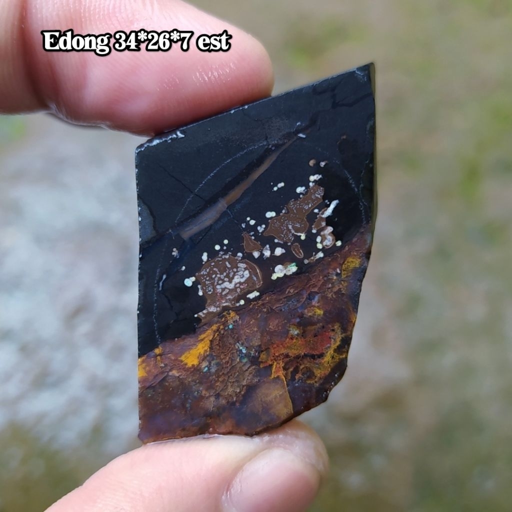 (BISA COD) Bahan Lempengan Batu Akik Pancawarna Garut Edong Klasik