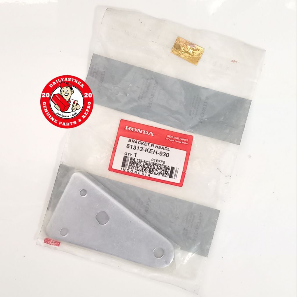 BRACKET BREKET BESI DUDUKAN RUMAH LAMPU DEPAN KANAN HONDA MEGAPRO MEGA PRO HIU PRIMUS ORIGINAL 61313