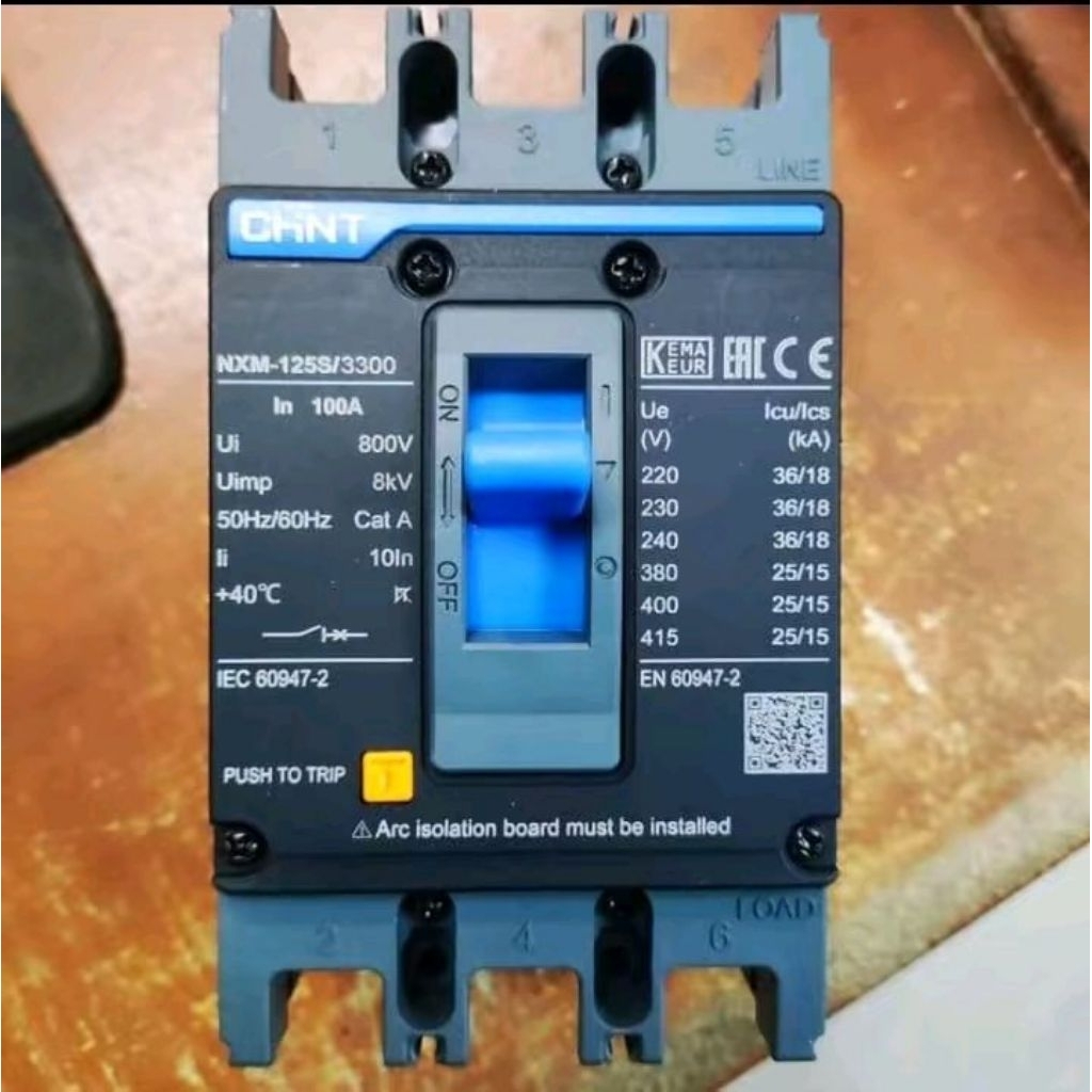 CHINT MCCB NXM-125S/3300 3 PHASE 80A 100A 125A