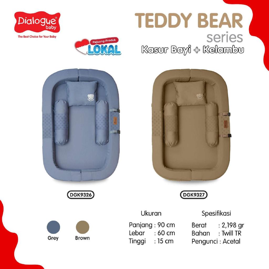 Dialogue Baby Kasur Bayi Teddy Bear Series dengan Kelambu Anti Nyamuk Tempat Tidur Anak Newborn Sofa