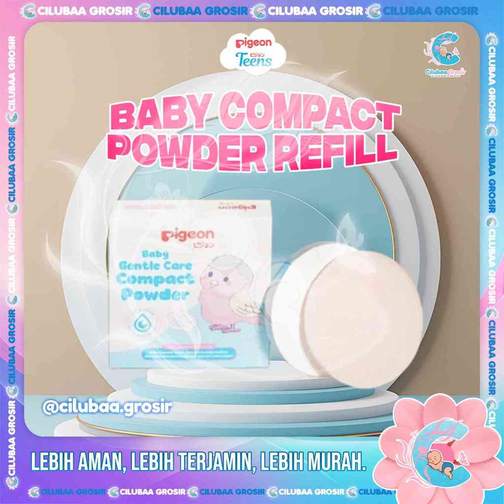 PIGEON Baby Powder Cake Chamomile 45gr Refill || Bedak Padat Bayi Untuk Kulit Sensitif || Two Way Ca