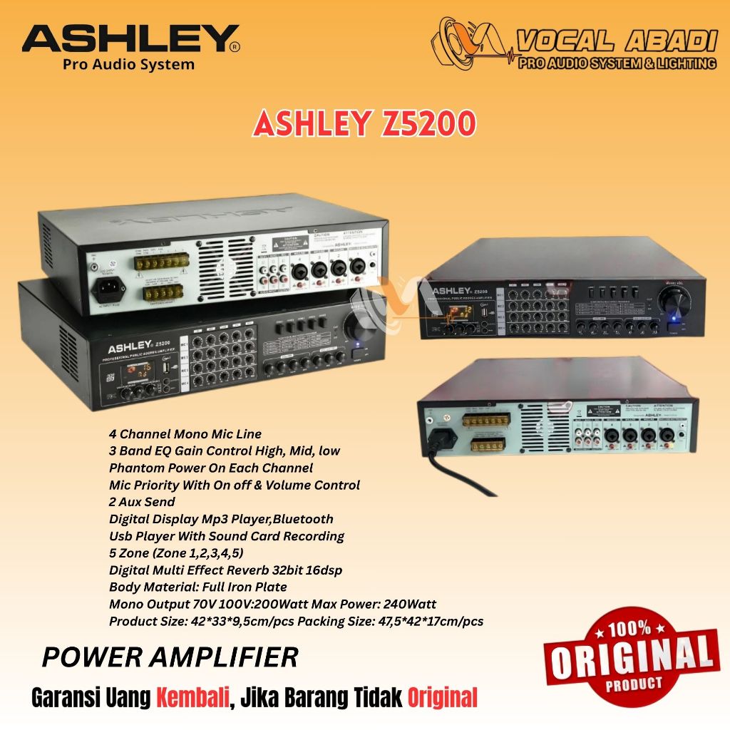 POWER AMPLIFIER ASHLEY Z5200