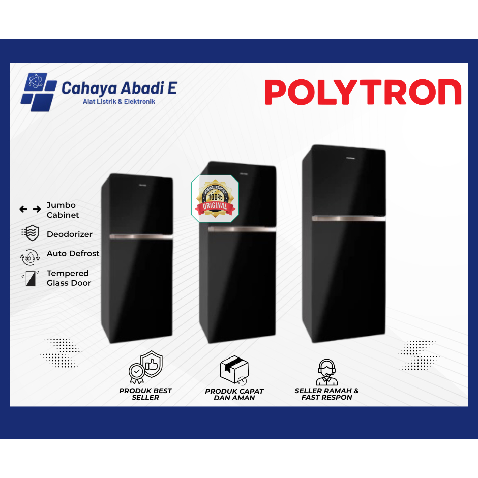 Kulkas Polytron Belleza JUMBO Kulkas 2 Pintu 220 Liter PRW 23MNX/25MNX /29MNX Polytron Jumbo Garansi