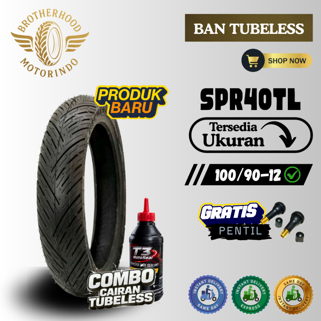 BAN ASPIRA MAXIO SPR40 TUBBLES (100/90-12 / BAN MOTOR MATIC / BAN TUBBLES RING 12 / BAN MOTOR BEAT V