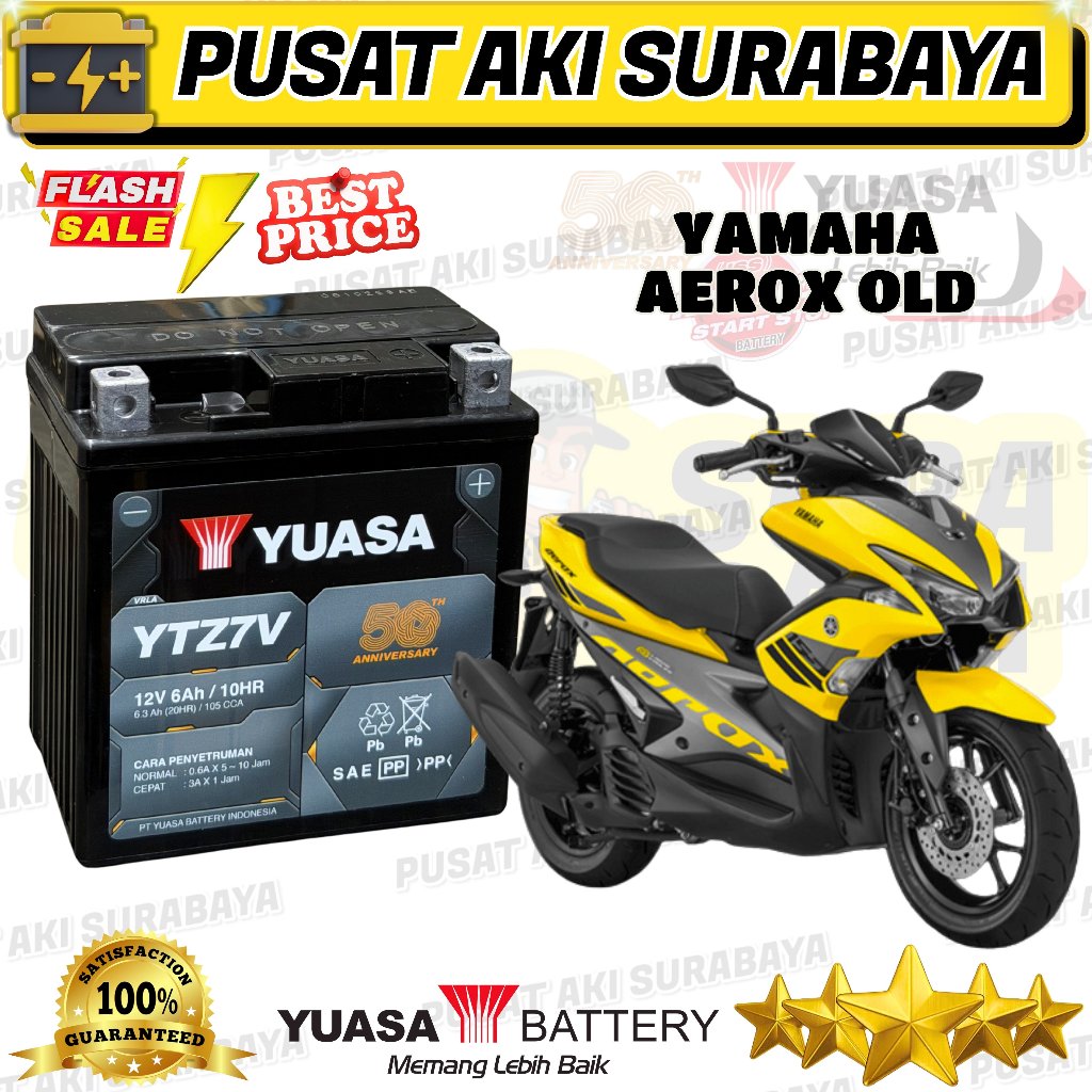 PROMO ORIGINAL YUASA YTZ7V UNTUK SEPEDA MOTOR  AEROX OLD NMAX 155 2019 FREEGOS ABS LEXI GTZ7V MTZ7V