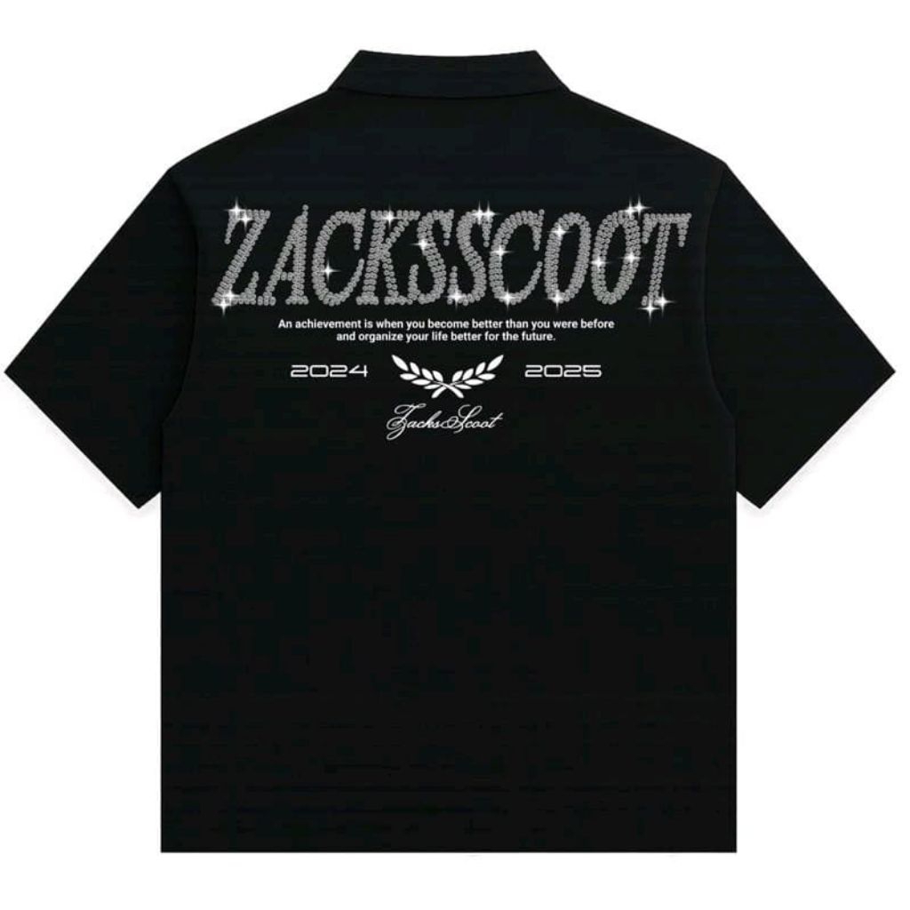 POLOSHIRT ZACKSSCOOT.STUDIOS RHINESSTONE CVC PIQUE HEXAGON 24s