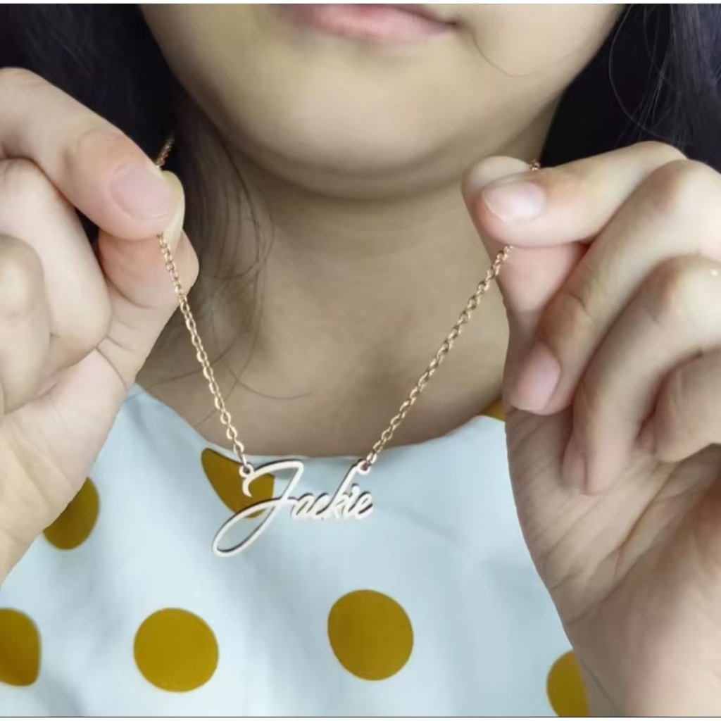kalung nama titanium kalung nama anak perempuan nama titanium cantik dan elegan