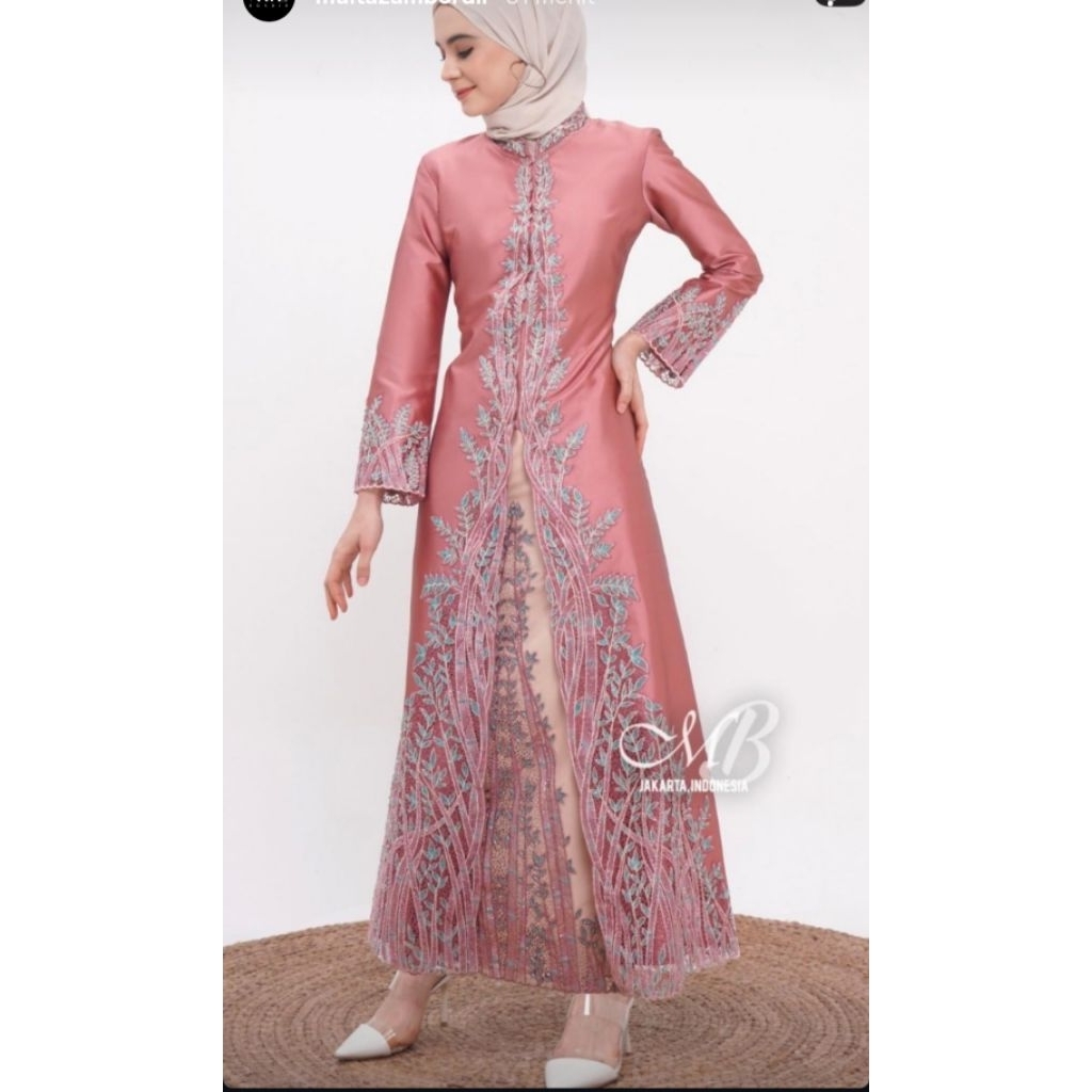 bahan / bakal abaya bordir sutra taveta premium