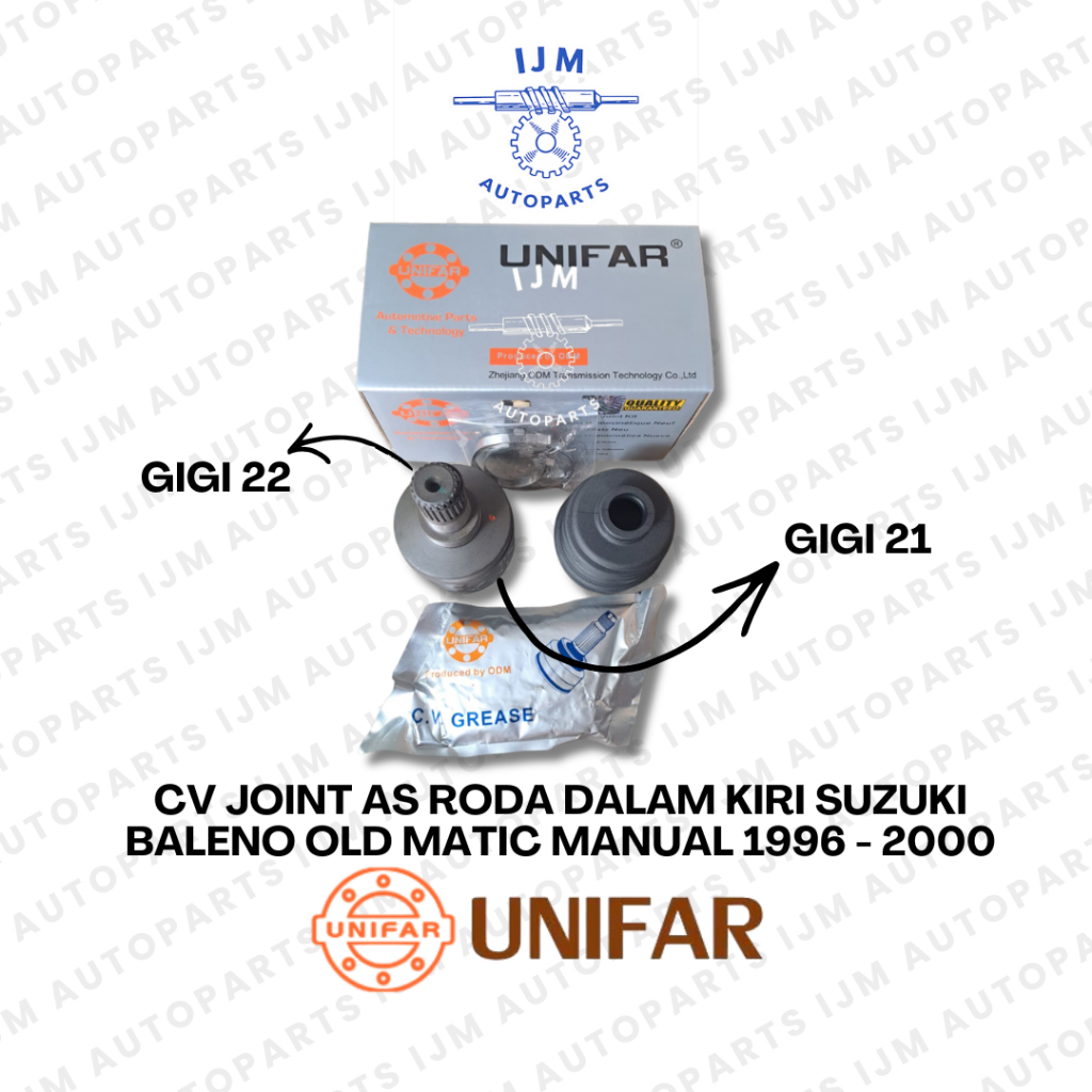 CV Joint As Roda Dalam Kiri Suzuki Baleno Old Matic Manual 1996 - 2000 Unifar