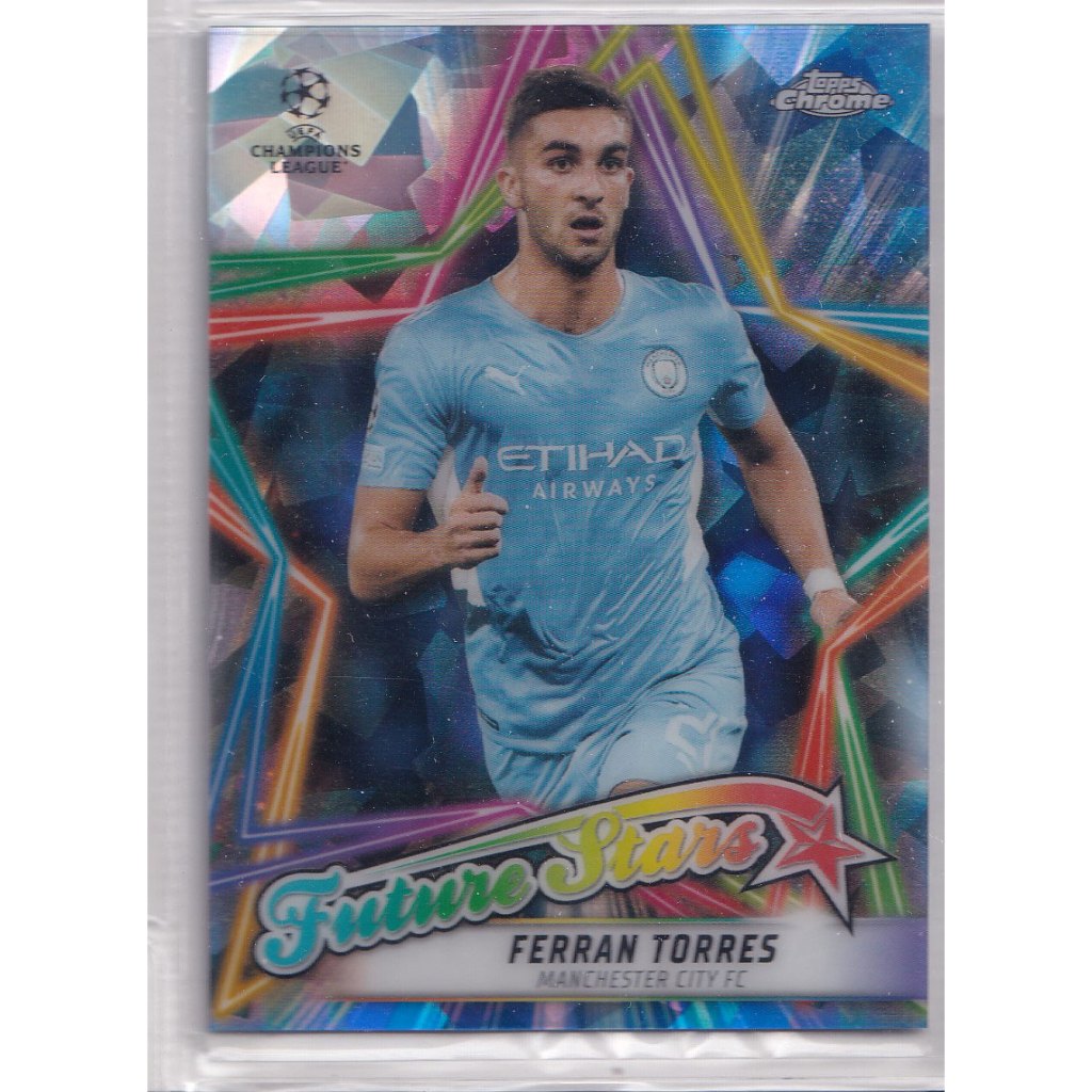 2021-22 Topps Chrome UCL Sapphire Edition Future Stars #FS-14 Ferran Torres