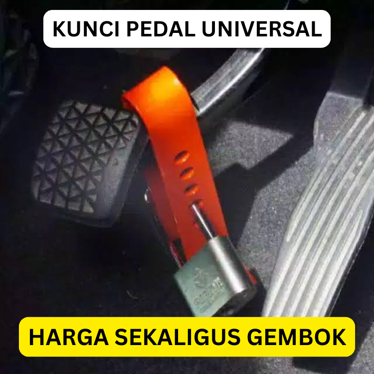 Kunci Pengaman Mobil Gembok Pedal Mobil Rem Kopling Gas Anti Maling / Kunci Pengaman Mobil Anti Mali