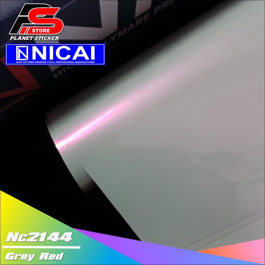 Promo belanja 1Roll free Souvenir Jearsy NiCAI Sticker skotlite Magic Candy Grey Red Nicai premium [