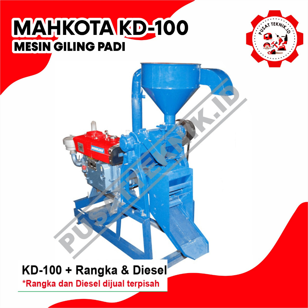 GILING PADI MAHKOTA KD100 RICE POLISHER MAHKOTA KD-100 MESIN GILING POLES SLEP PADI MAHKOTA KD100