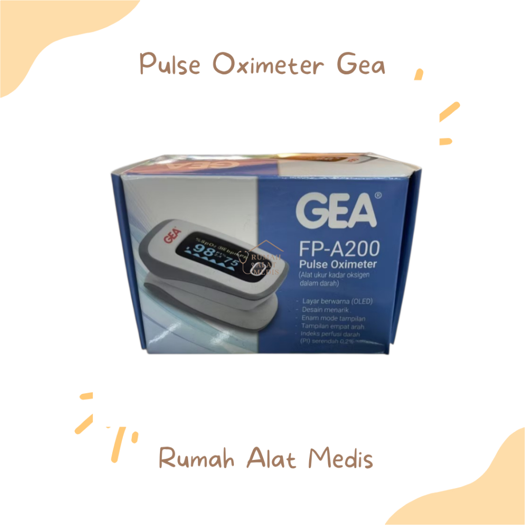 Pulse Oximeter Gea FP-A200 Saturasi Oksigen Dewasa
