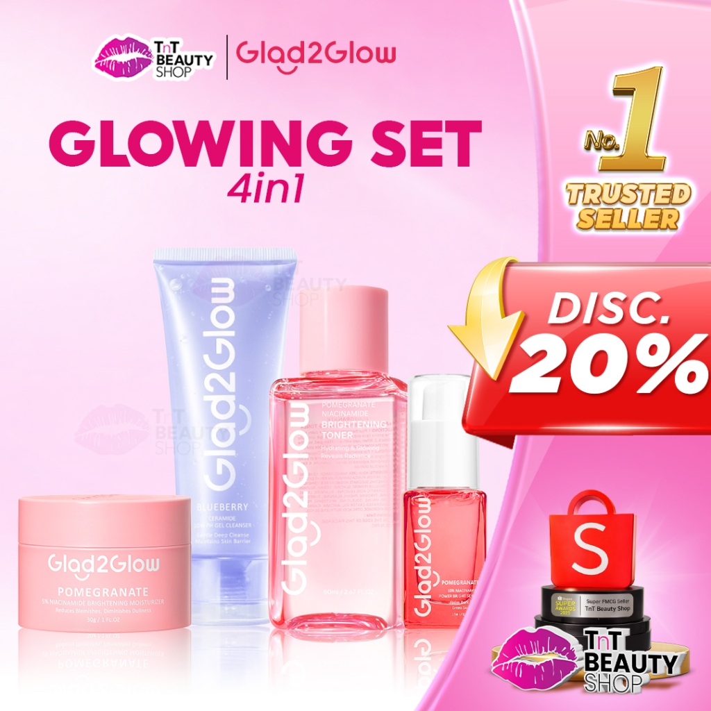 [BUNDLING] Glad2Glow Glowing Set  4in1 Paket Kecantikan | TnT Beauty Shop