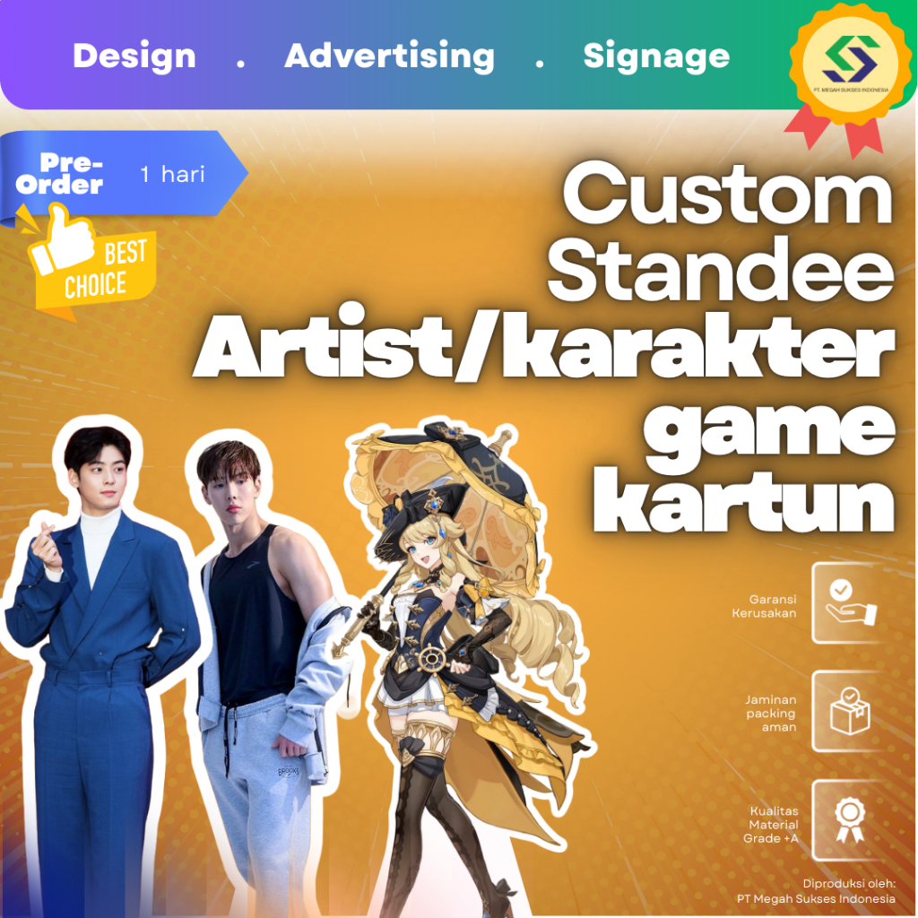 Standee Custom Real Size / Human Stande Figure Besar / Stande KPOP / Action Figure Besar KPOP  /Anim
