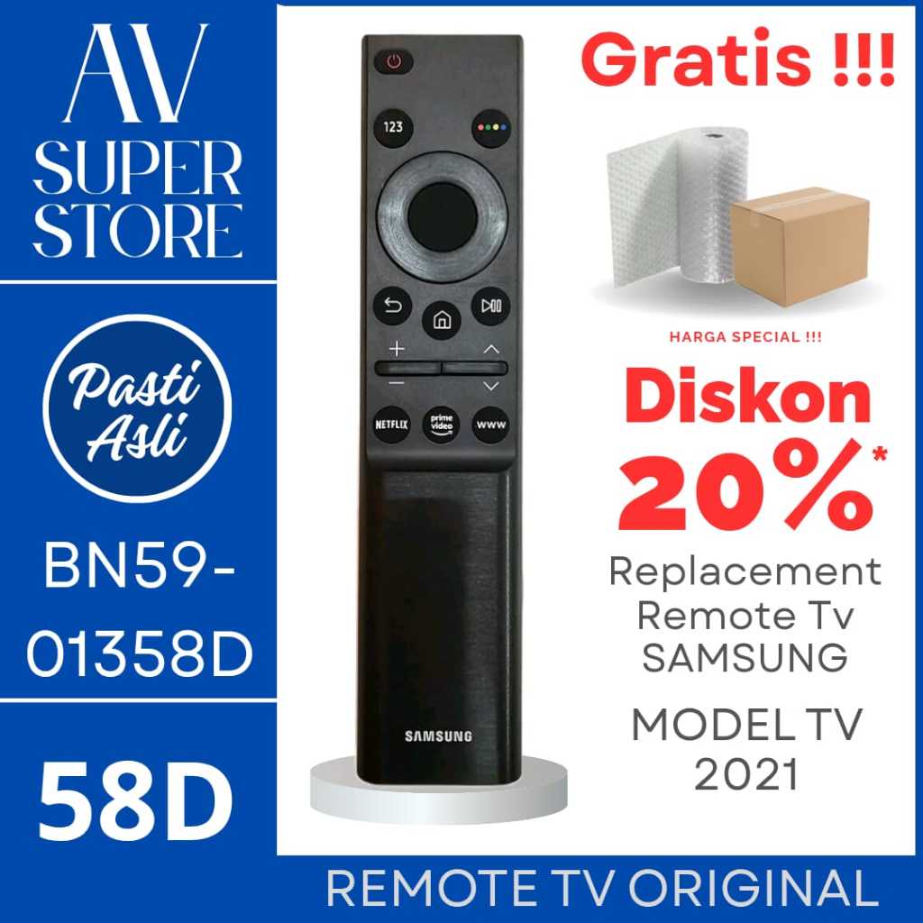 [Pasti Asli] SAMSUNG Remote Smart TV UHD 4K 43AU7002 50AU7002 55AU7002 65AU7002 BN59-01358D 58D
