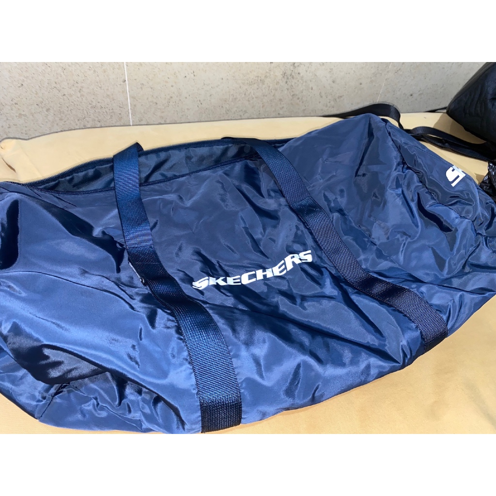 tas travel bag minggat pria cowo brand Skechers full nylon tebal biru