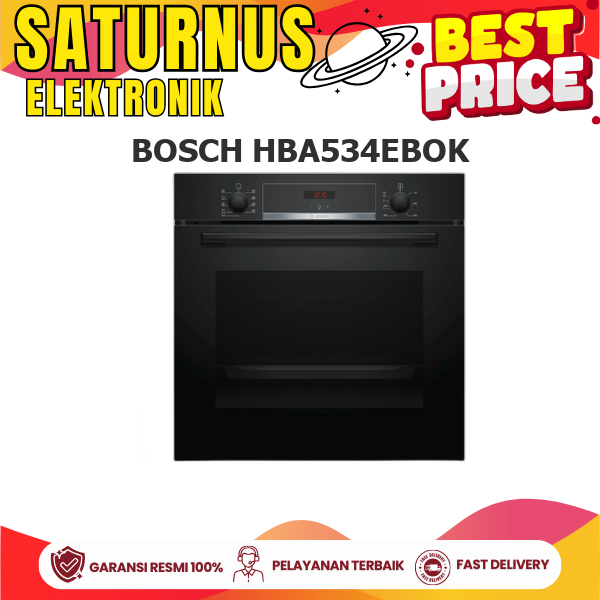 BOSCH HBA534EBOK Oven Tanam Built-In Oven  Stainless Steel 60 Cm Series 4
