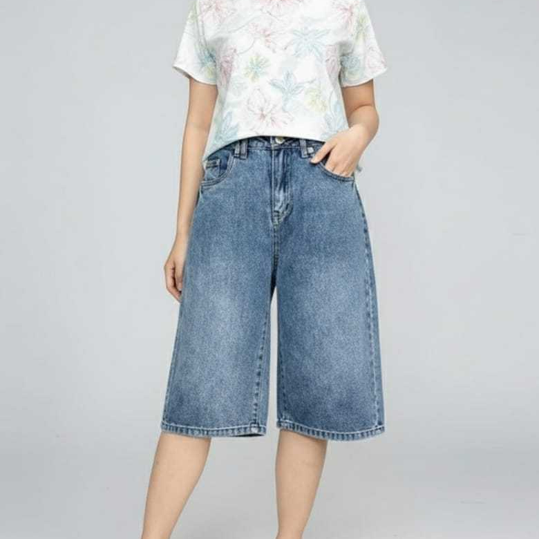 450601 | CELANA KULOT JEANS DENIM NO STRETCH PREMIUM