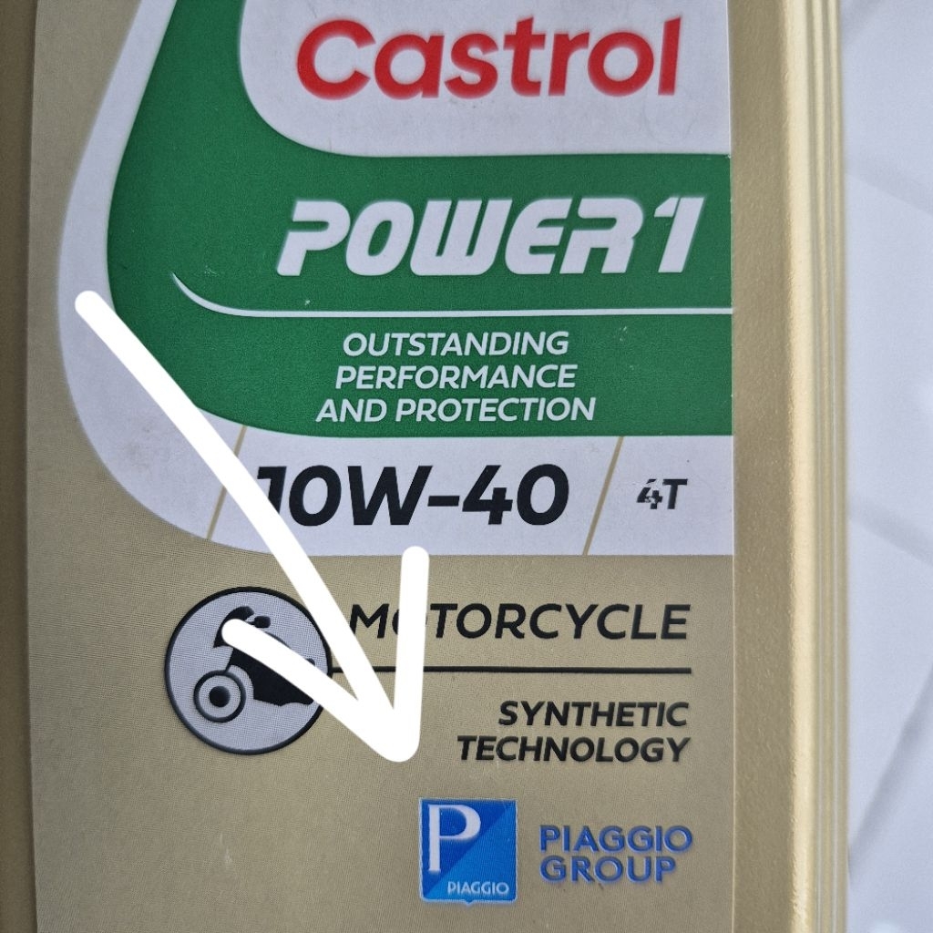 Oli Castrol Power 1 10W-40 1 Liter Recomended Piaggio Untuk Semua tipe Vespa Matic Sprint Primavera 
