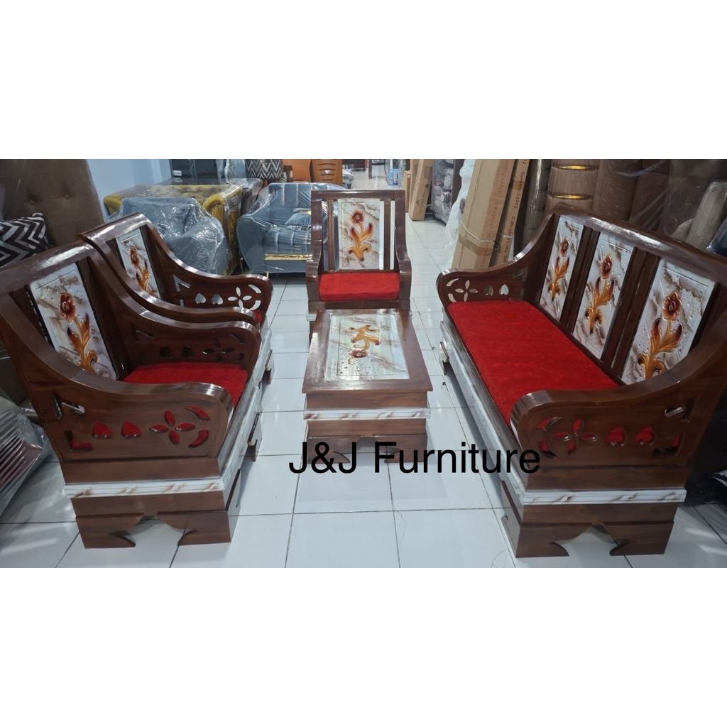 Kursi kayu sofa kayu minimalis kursi jati minimalis set