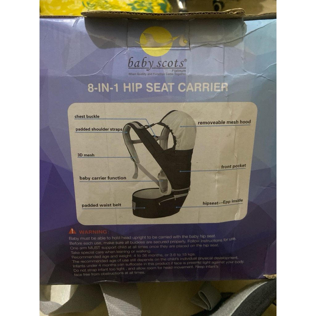 PL gendongan hipseat merek baby scots