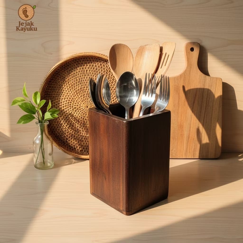 Kotak Pensil Kayu/ Tempat Sutil Kayu / Tempat Pensil / Kotak Serbaguna