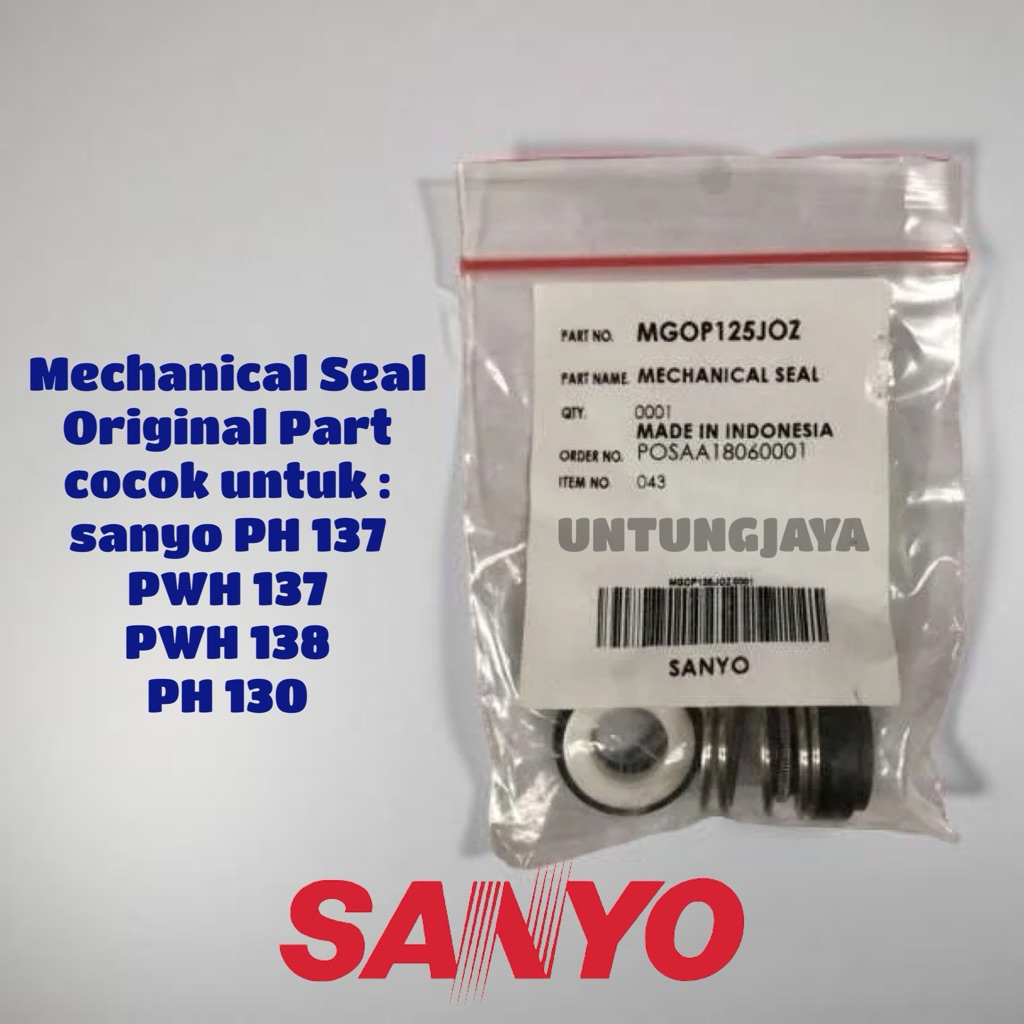 MECHANICAL SEAL POMPA SANYO PH 137 ACS PWH 137 PWH 138 PH 130 // ORIGINAL SPAREPART MECHANICAL SEAL 