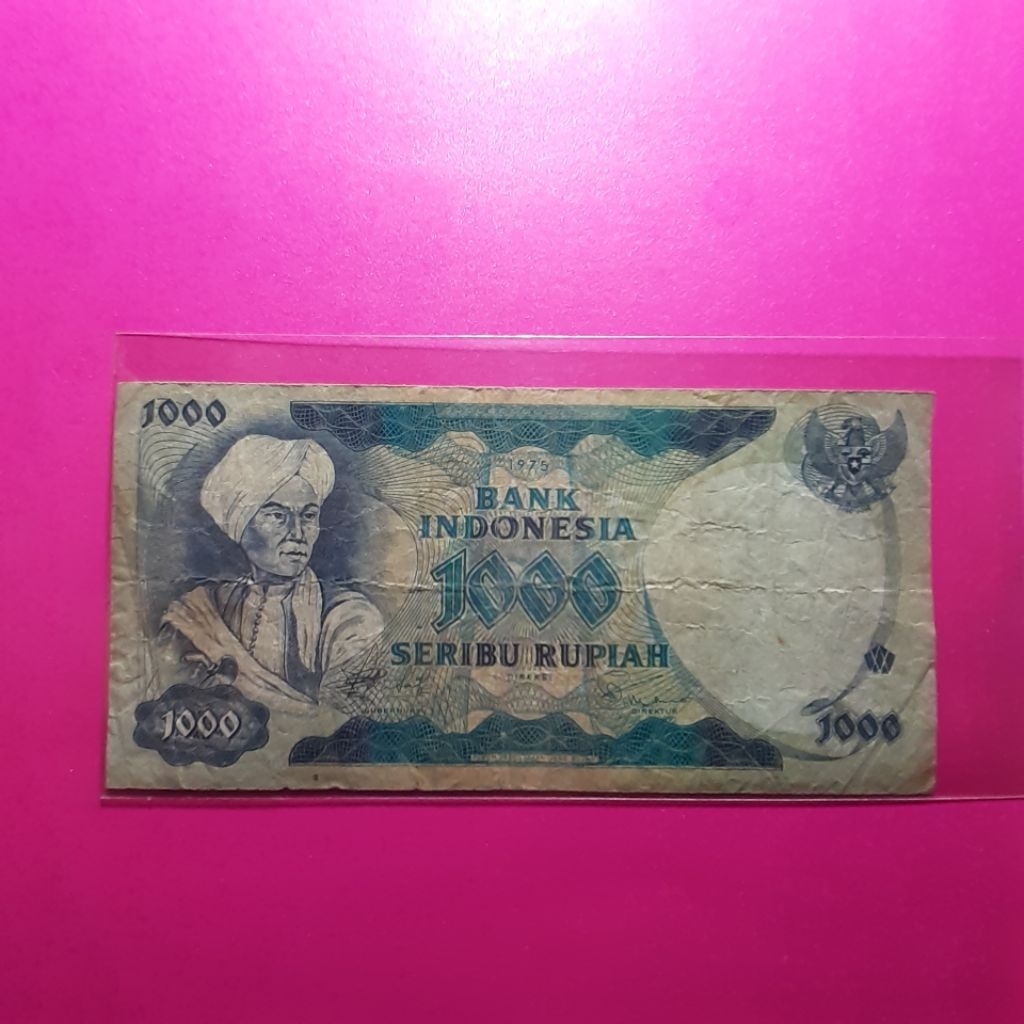 uang kuno 1000 rupiah diponegoro 1975