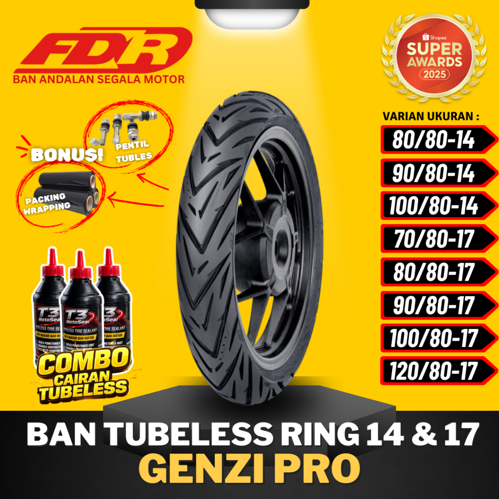 [READY COD] FDR GENZI PRO RING 14 RING 17 / BAN FDR TUBLES GENZI PRO / BAN FDR TUBELESS RING 14 & 17