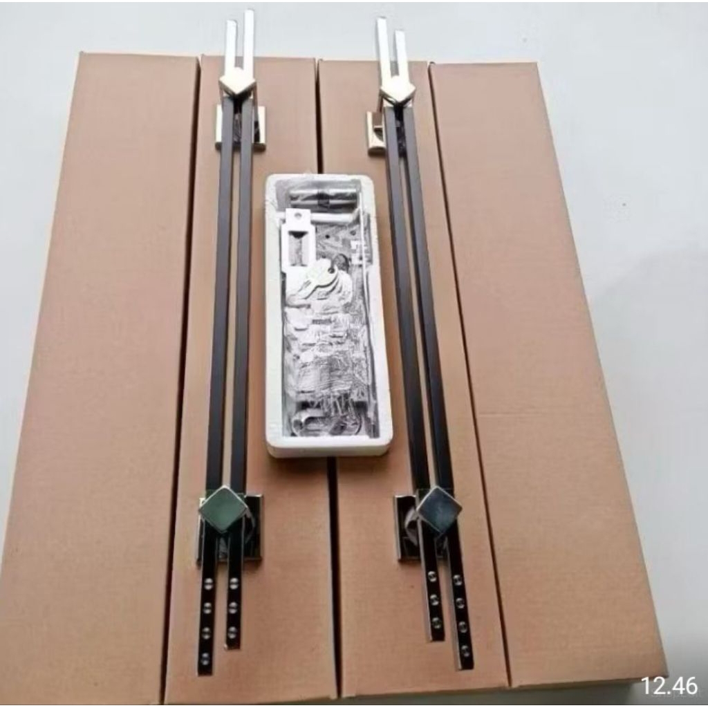 Handle/gagang pintu + set kunci stainless