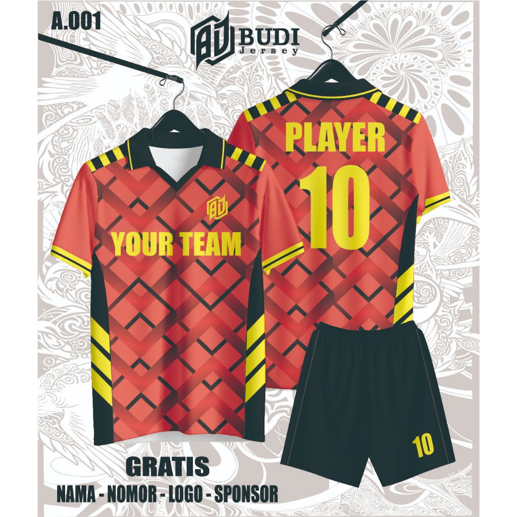 Jersey Futsal Custom Full Printing Dryfit Premium Jersey Anak Dewasa Bebas Desain