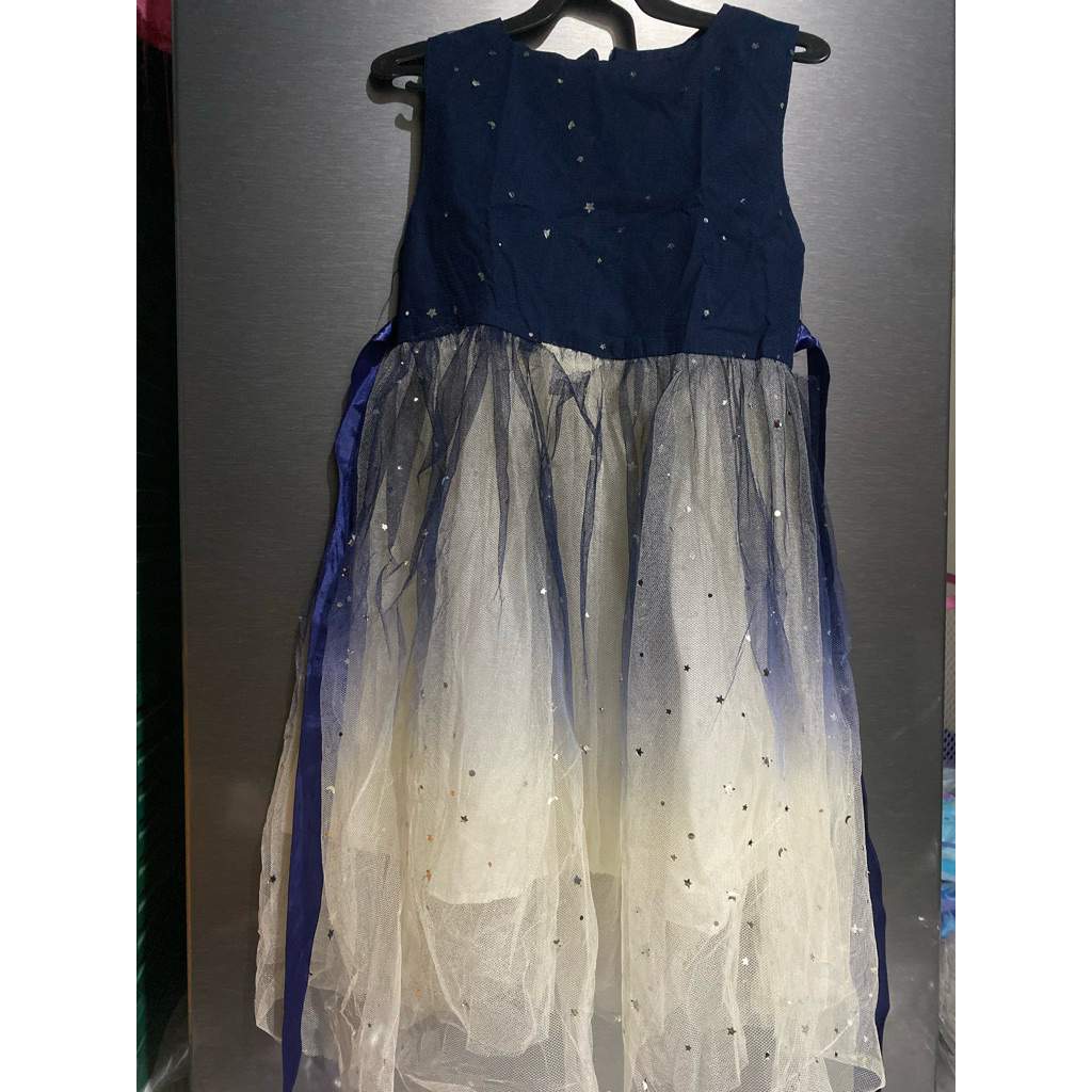 preloved dress tile biru dongker