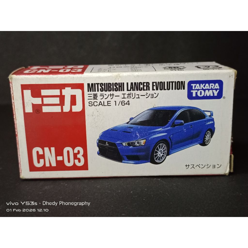 TOMICA Mitsubishi Lancer Evolution Biru CN-03 Evo X 10
