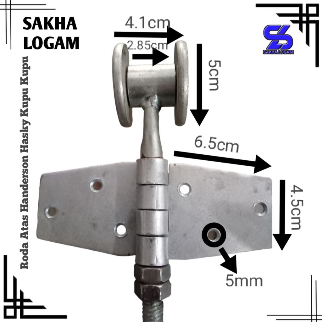 roda atas handerson pintu lipat kayu dan besi sayap kupu kupu