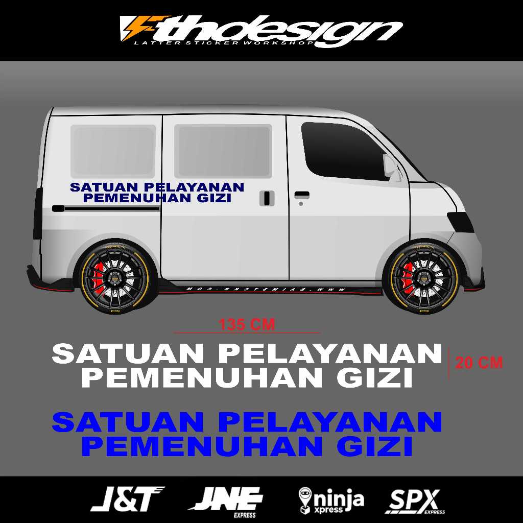 STIKER SPPG BGN MBG MOBIL GRAND MAX STICKER MOBIL SPPG UNTUK MOBIL DLL
