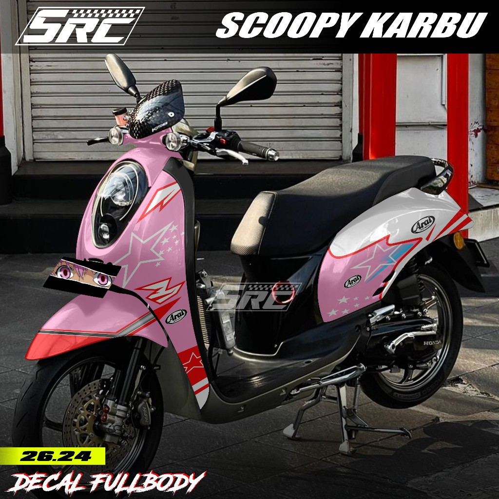 Jungle_Shop_ Sticker Full Body Honda Scoopy Karbu 2010 2011 2012 Sticker Full Body Scoopy Karbu