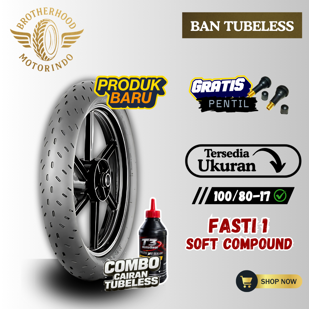 BAN IRC FASTI 2 COMPOUND (100/80-17 / 100 80 17) BAN TUBELESS  / BAN SOFT COMPOUND TUBLES / SOFT COM