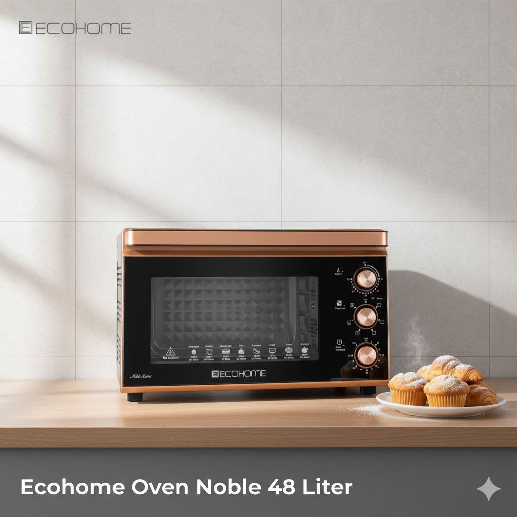 ECOHOME Electric Oven Noble Series 48 L FREE PACKING KAYU OVEN LISTRIK JUMBO Kapasitas Besar Elektro