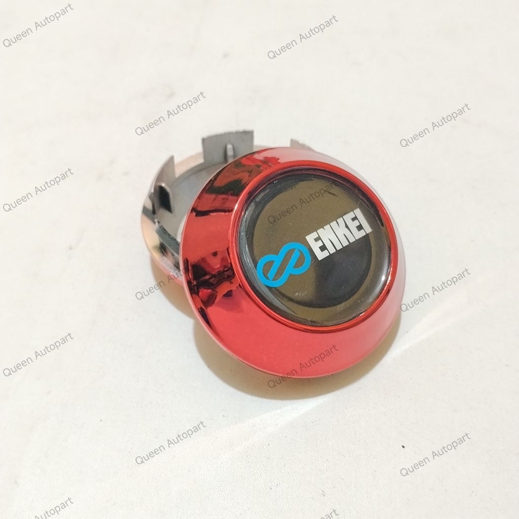 dop roda dop velg racing enkei merah kerucut variasi diameter 6.8 cm