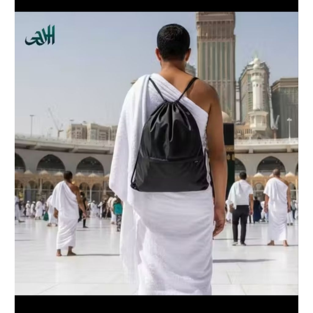 Kantong serut , tas sepatu , tempat sendal , Bag Shoes, Tas Serut perlengkapan umroh haji